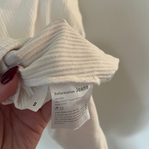 Reformation Jeans Ribbed Square Neck Tank Top - Picture 4 of 4